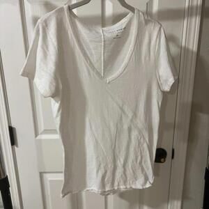 Lucky brand Essential V-Neck Tee white Size XS